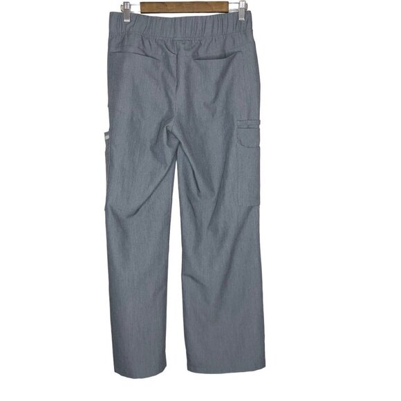 Figs Tema Performance‎ Scrub Pants Grey Size Small Feather Print Waistband - Picture 2 of 10